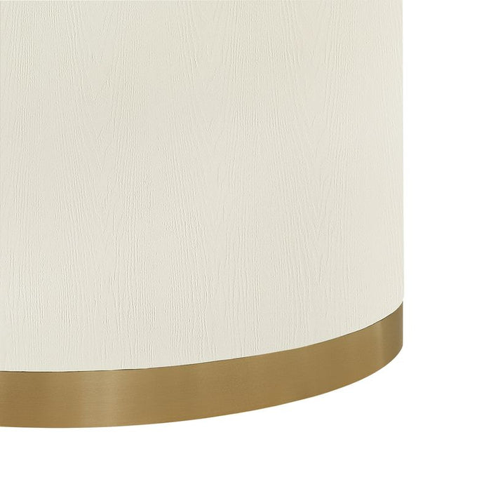 Eli Round Dining Table - 1.2m Ivory, Metal