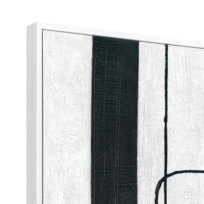 Dark Geometry Series II Canvas Painting - White
