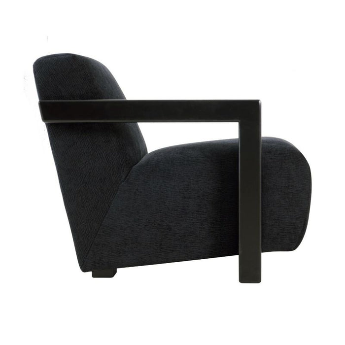Lennon Arm Chair - Black, Fabric