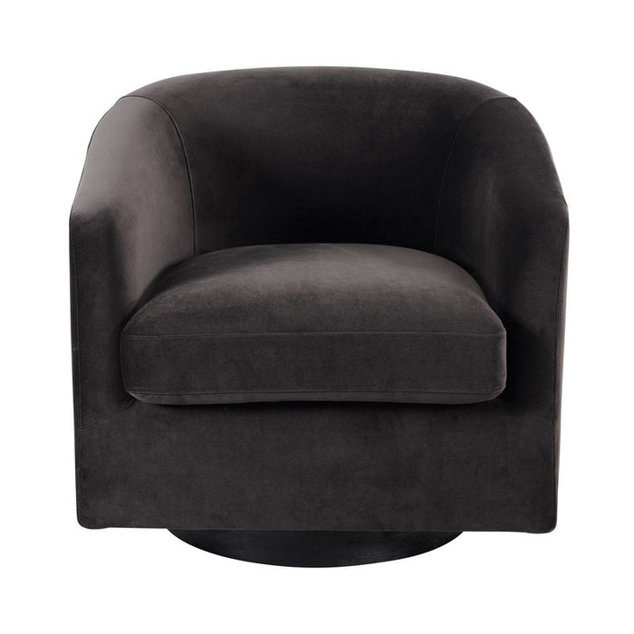 Bellevue Swivel Arm Chair - Slate Grey Velvet