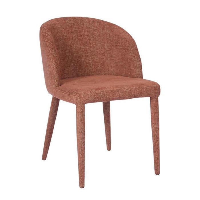 Paltrow Dining Chair - Rust, Fabric Metal