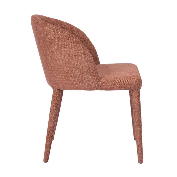 Paltrow Dining Chair - Rust, Fabric Metal