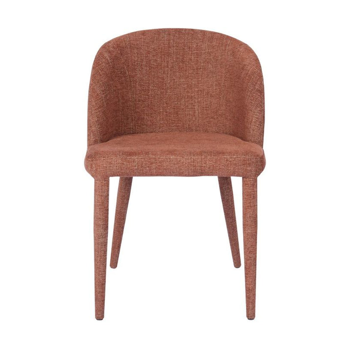Paltrow Dining Chair - Rust, Fabric Metal