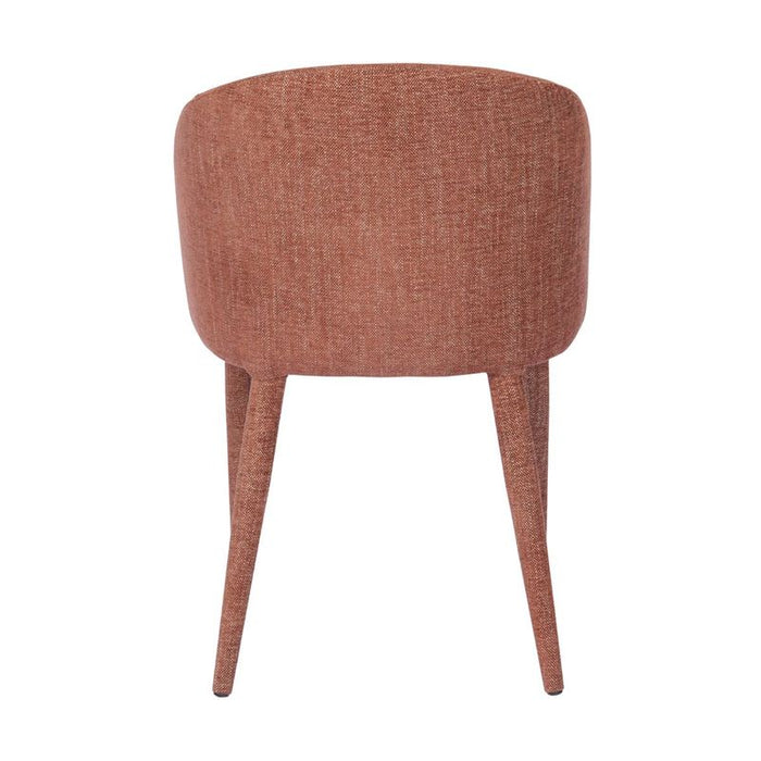 Paltrow Dining Chair - Rust, Fabric Metal