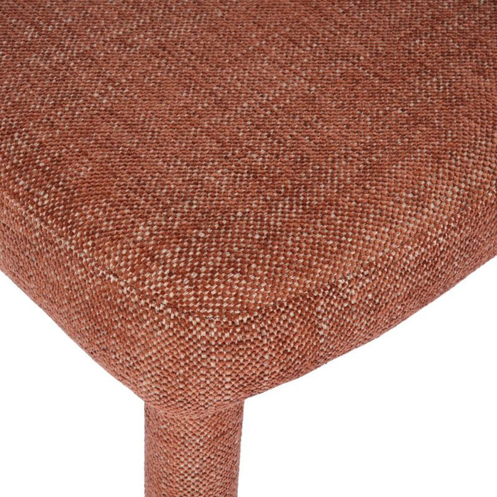 Paltrow Dining Chair - Rust, Fabric Metal