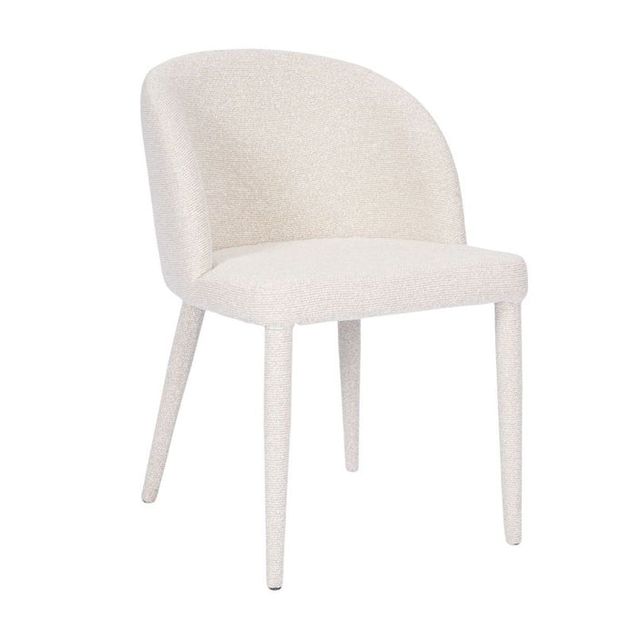 Paltrow Dining Chair - Speckle Ivory, Fabric Metal