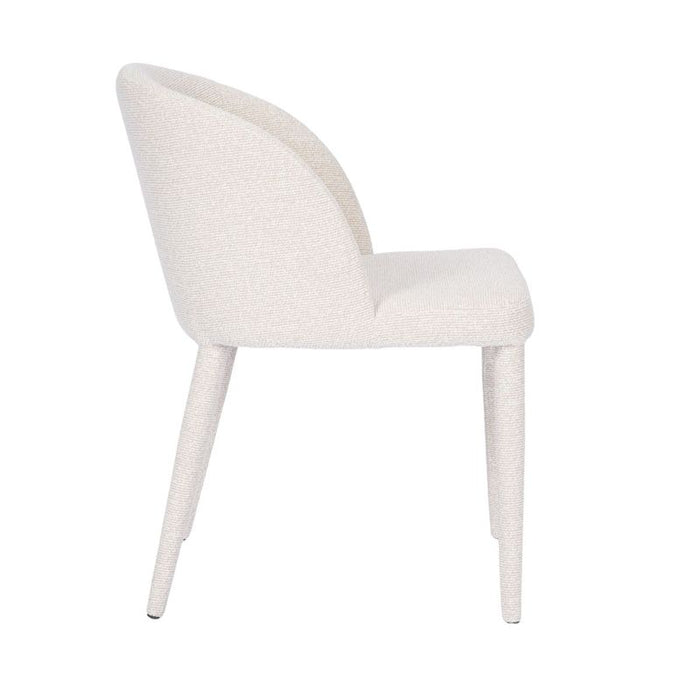 Paltrow Dining Chair - Speckle Ivory, Fabric Metal