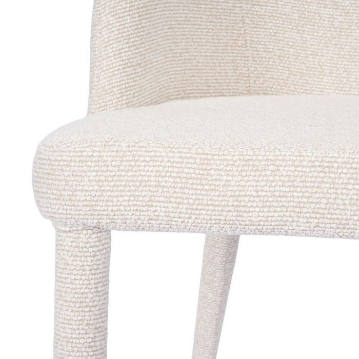Paltrow Dining Chair - Speckle Ivory, Fabric Metal