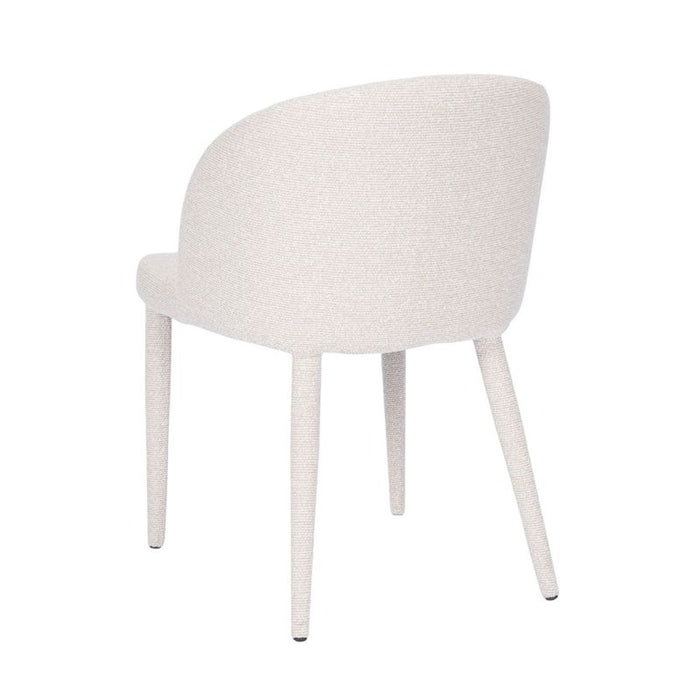 Paltrow Dining Chair - Speckle Ivory, Fabric Metal