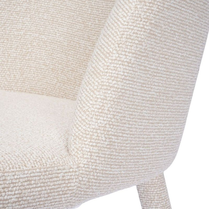 Paltrow Dining Chair - Speckle Ivory, Fabric Metal