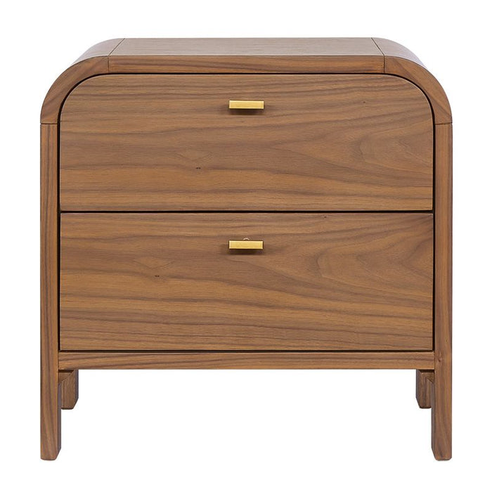 Chisholm Bedside Table - Walnut, 60cm H