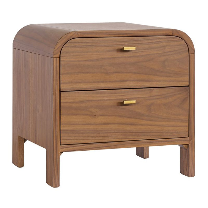 Chisholm Bedside Table - Walnut, 60cm H