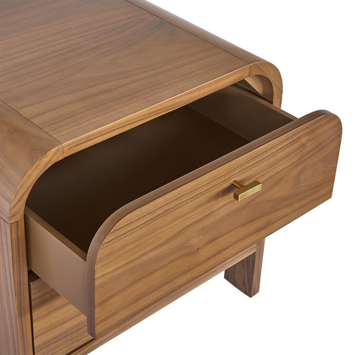 Chisholm Bedside Table - Walnut, 60cm H