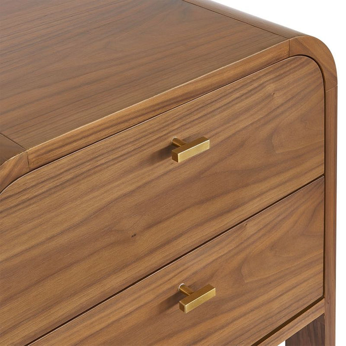 Chisholm Bedside Table - Walnut, 60cm H
