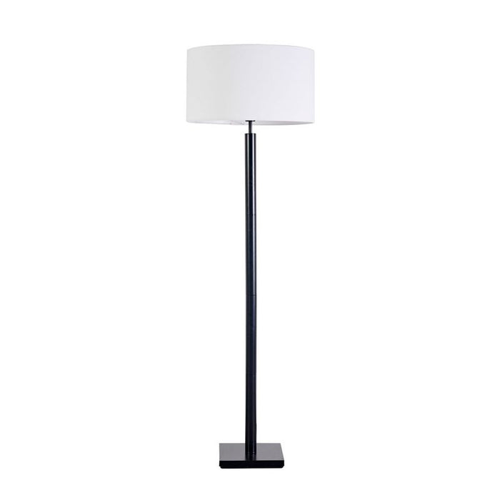 Kirkwall Floor Lamp - Black, Fabric Metal, 178cm H