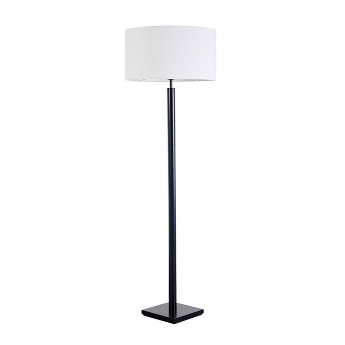 Kirkwall Floor Lamp - Black, Fabric Metal, 178cm H