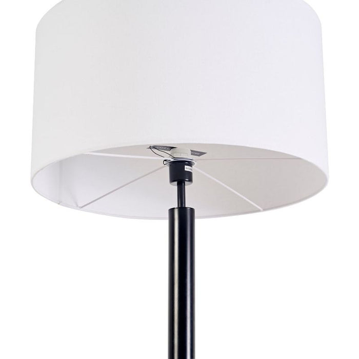 Kirkwall Floor Lamp - Black, Fabric Metal, 178cm H