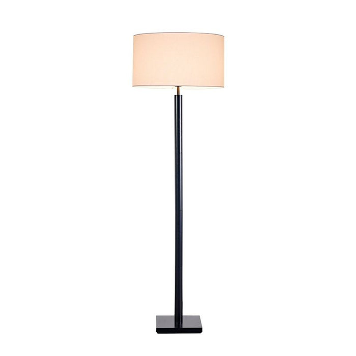 Kirkwall Floor Lamp - Black, Fabric Metal, 178cm H