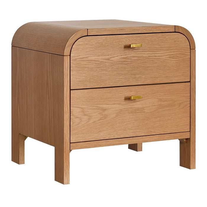 Chisholm Bedside Table - Natural Oak, 60cm H
