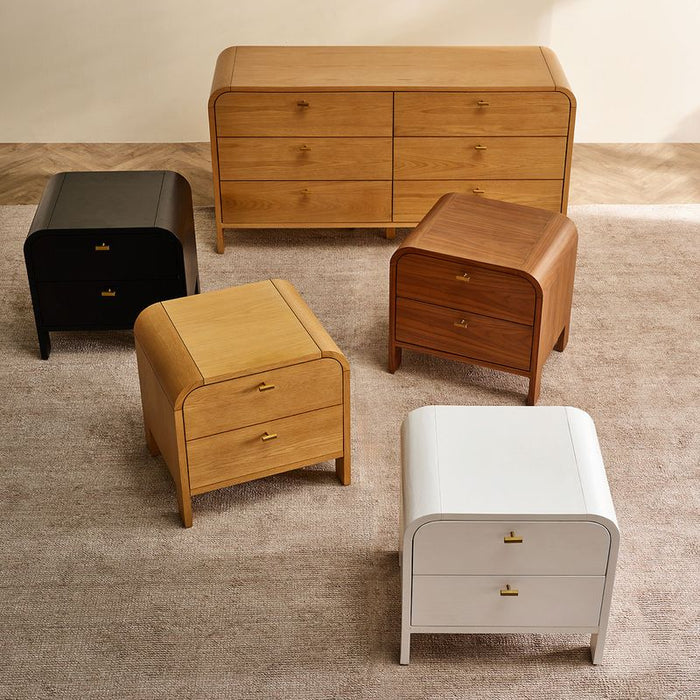 Chisholm Bedside Table - Natural Oak, 60cm H