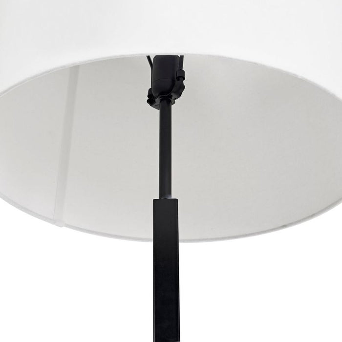 Vernon Floor Lamp - Black, Linen Metal, 170cm H