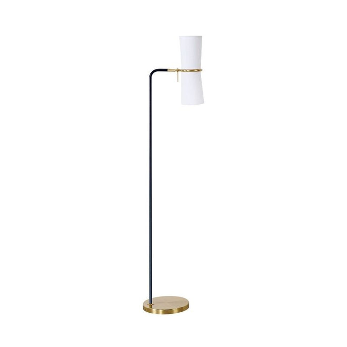 Montrose Floor Lamp - Black, Linen Metal, 147cm H