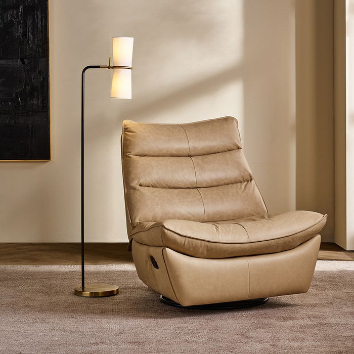 Montrose Floor Lamp - Black, Linen Metal, 147cm H