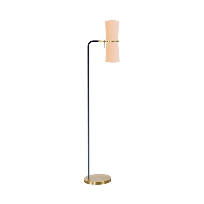 Montrose Floor Lamp - Black, Linen Metal, 147cm H