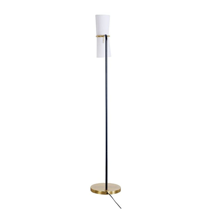 Montrose Floor Lamp - Black, Linen Metal, 147cm H