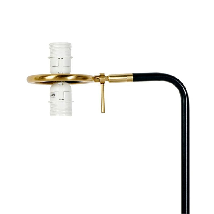 Montrose Floor Lamp - Black, Linen Metal, 147cm H