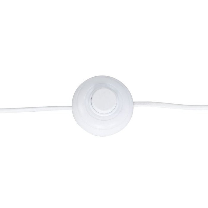Regina Floor Lamp - White, Linen Metal, 160cm H