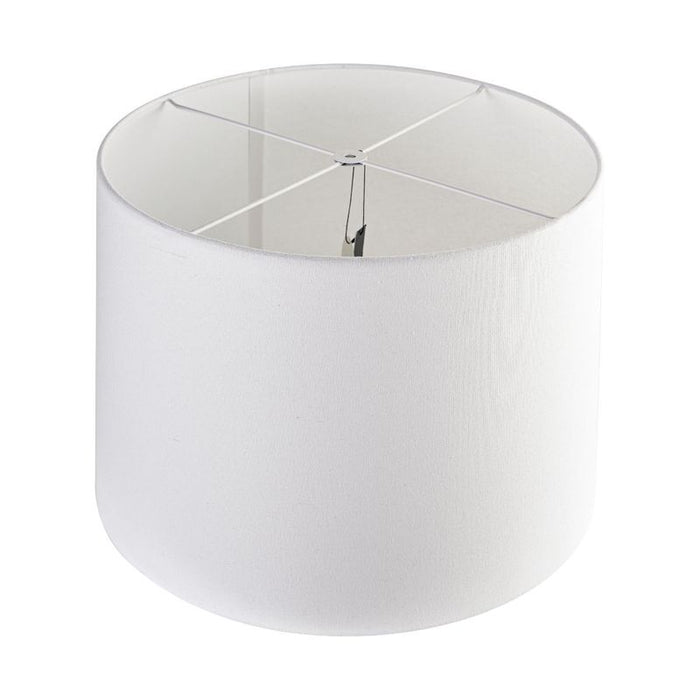 Regina Floor Lamp - White, Linen Metal, 160cm H