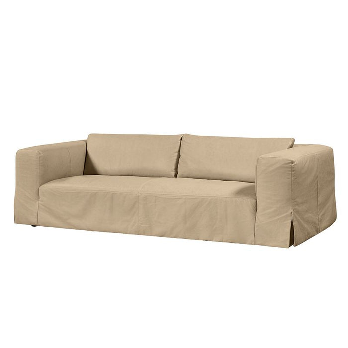 Pomona 3 Seater Sofa - Cappuccino Cream Leather, 226cm