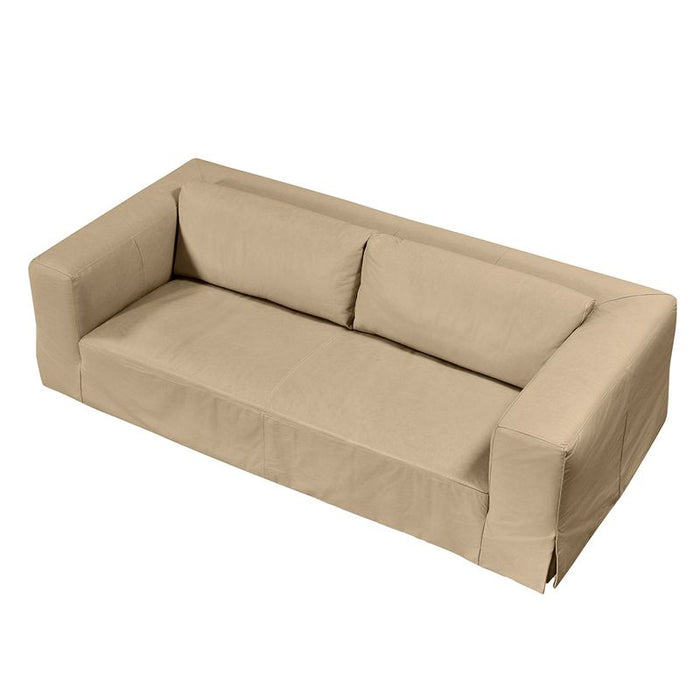 Pomona 3 Seater Sofa - Cappuccino Cream Leather, 226cm