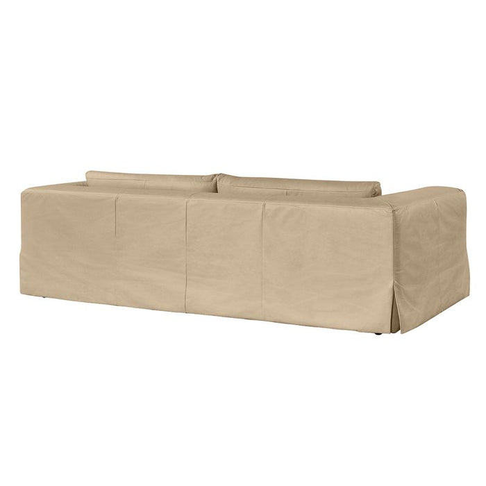 Pomona 3 Seater Sofa - Cappuccino Cream Leather, 226cm