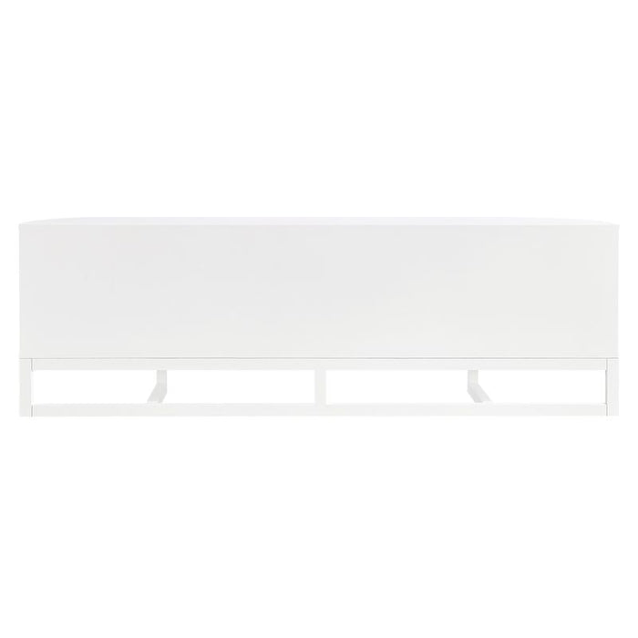 Theodore Entertainment Unit - White, Wood Metal, 180cm