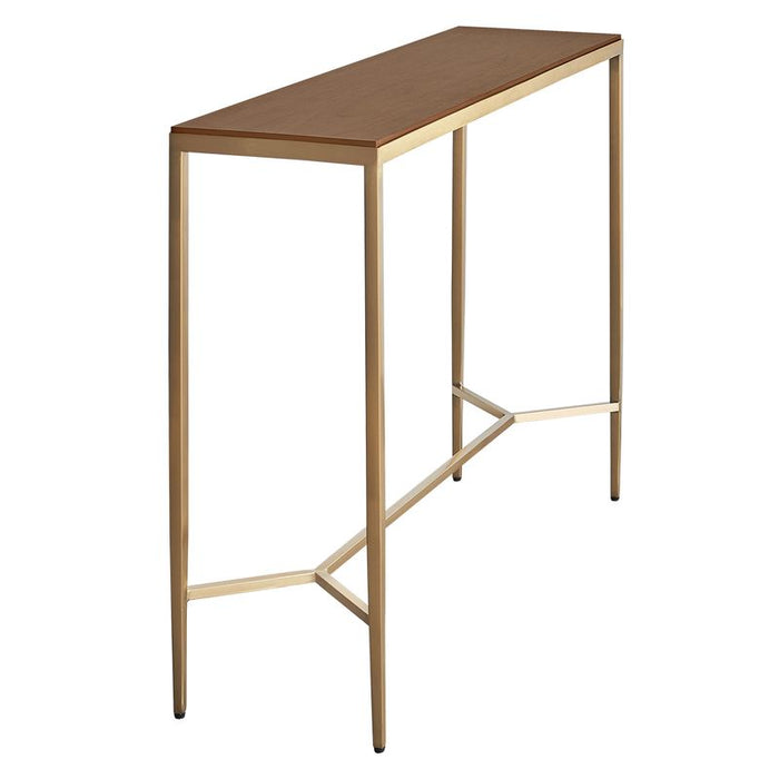 Chloe Timber Console Table - Large Gold, 110cm