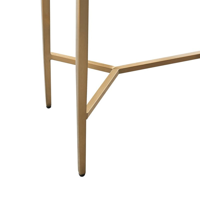 Chloe Rippled Glass Console Table - Large Gold, 110cm