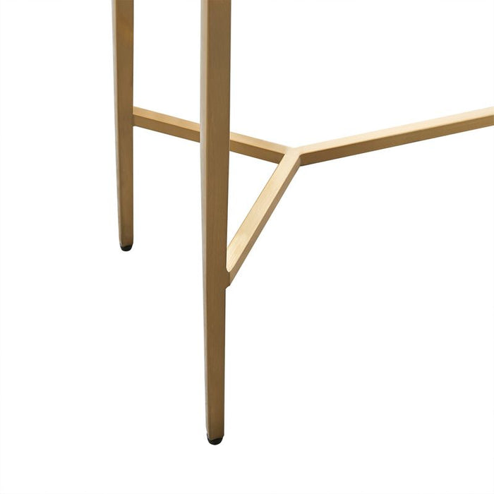 Chloe Rippled Glass Console Table - Small Gold, 90cm