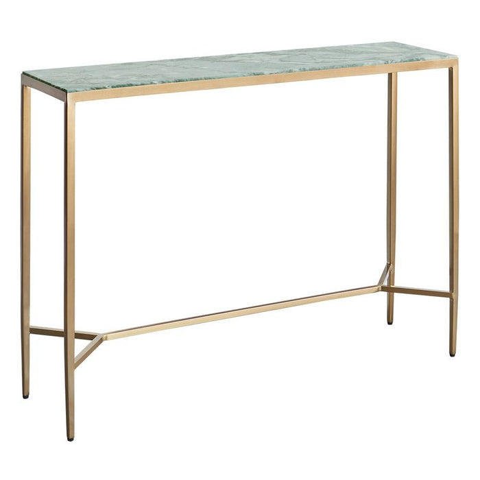 Chloe Dusty Jade Marble Console Table - Large Gold, 110cm