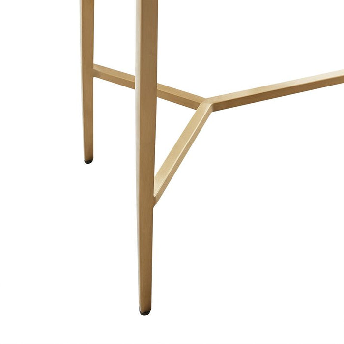 Chloe Pink Marble Console Table - Small Gold, 90cm