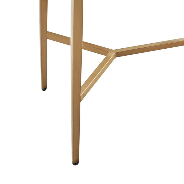 Chloe Dusty Jade Marble Console Table - Small Gold, 90cm