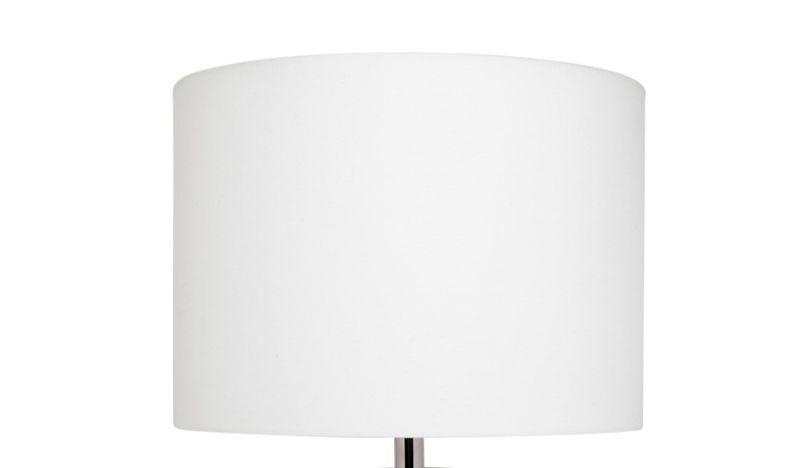 Topaz Drum Shade - White, Linen Wood, 40.5cm Dia