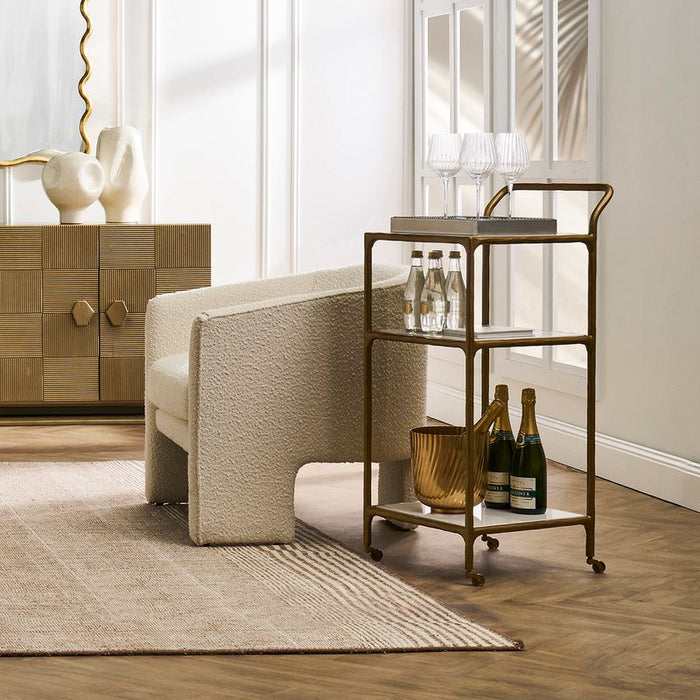 Heston Marble Square Bar Cart