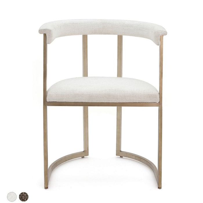 Dino Dining Chair with Upholstered Arms - Natural Linen