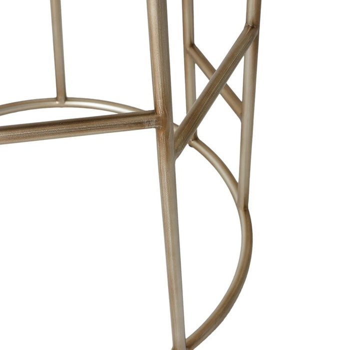 Aiden Gold Steel Bar Stool - Natural Linen