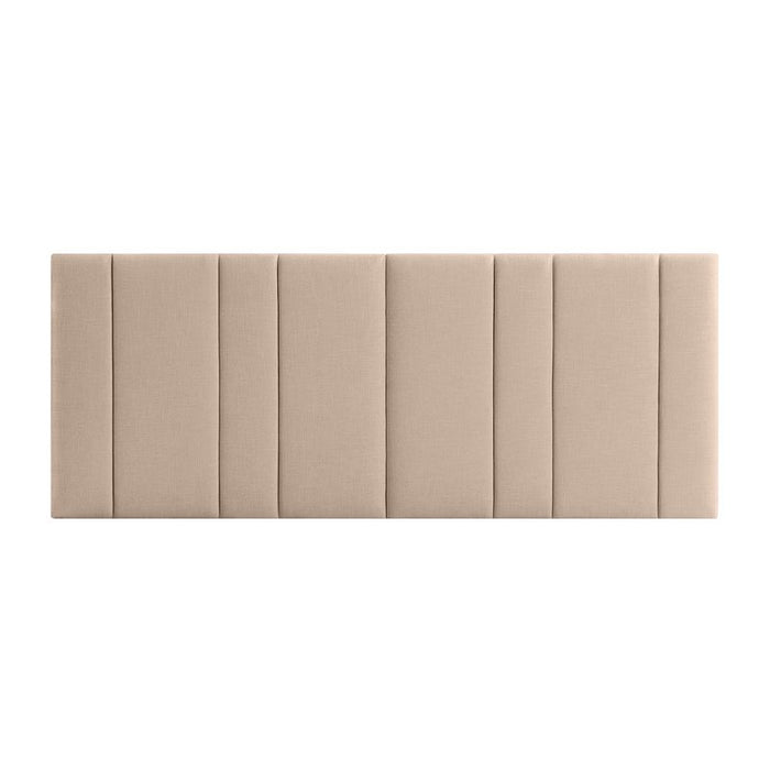 Bronx King Bedhead - Beige, Fabric Wood