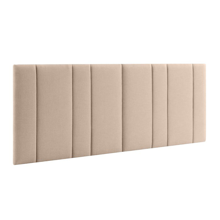 Bronx King Bedhead - Beige, Fabric Wood
