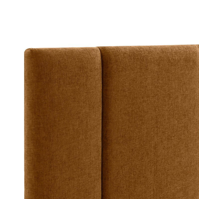 Bronx King Bedhead - Butterscotch, Fabric Wood