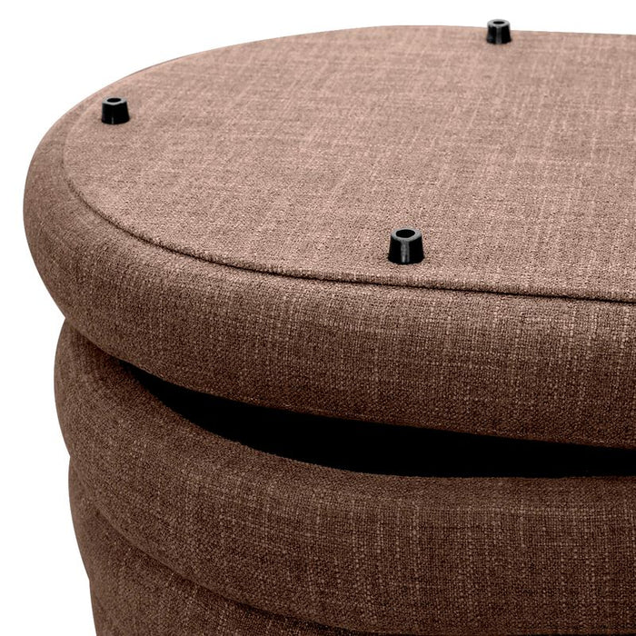 Demi Storage Bench Ottoman - Chocolate, Fabric